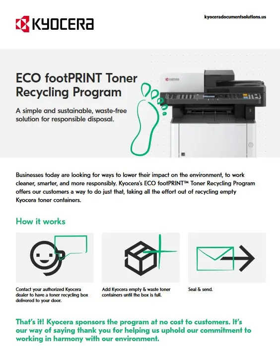 ECO FootPRINT, Kyocera, Enviroment, Ropho