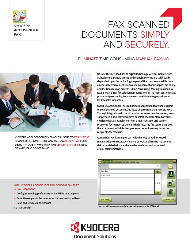 Kyocera, Software, Capture, Distribution, Accusender Fax, Ropho
