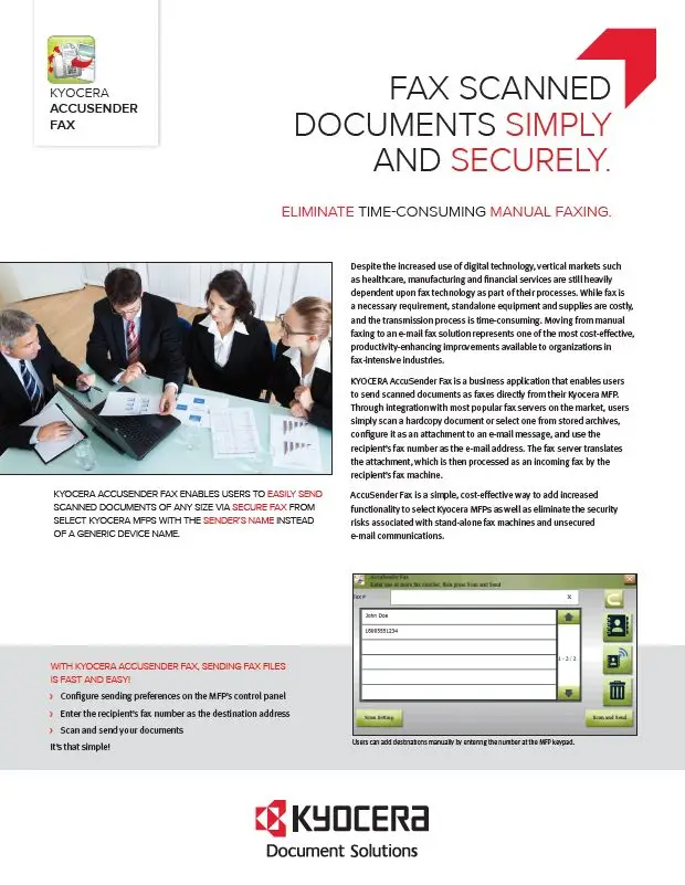 Kyocera, Software, Capture, Distribution, Accusender Fax, Ropho