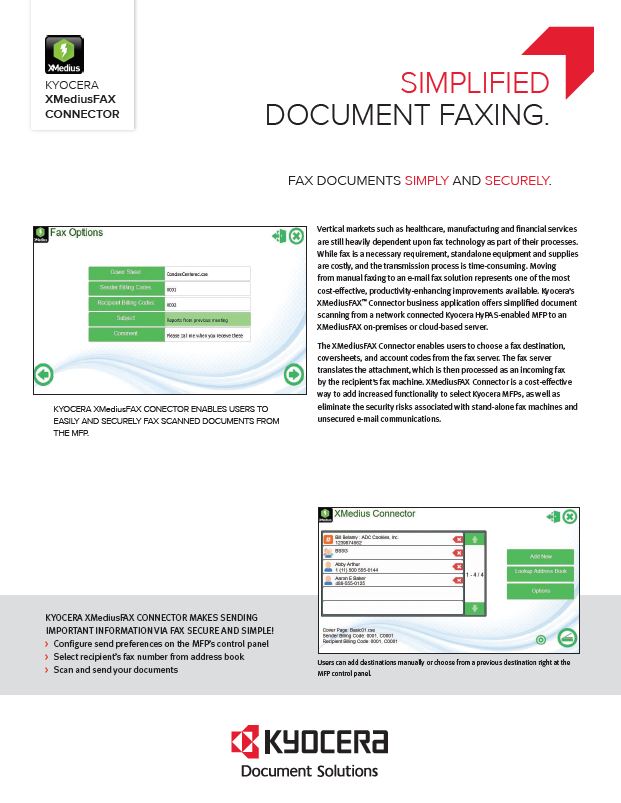 Kyocera, Software, Document Management, Xmediusfax Connector, Ropho